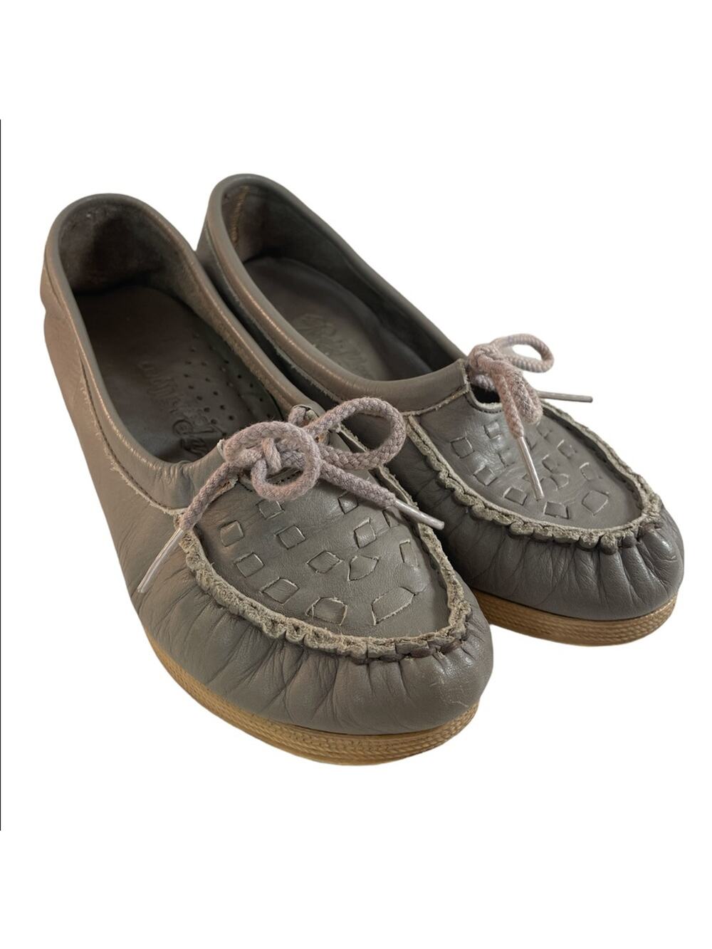 Vintage Grey People Movers moccasin platform loafers 8
